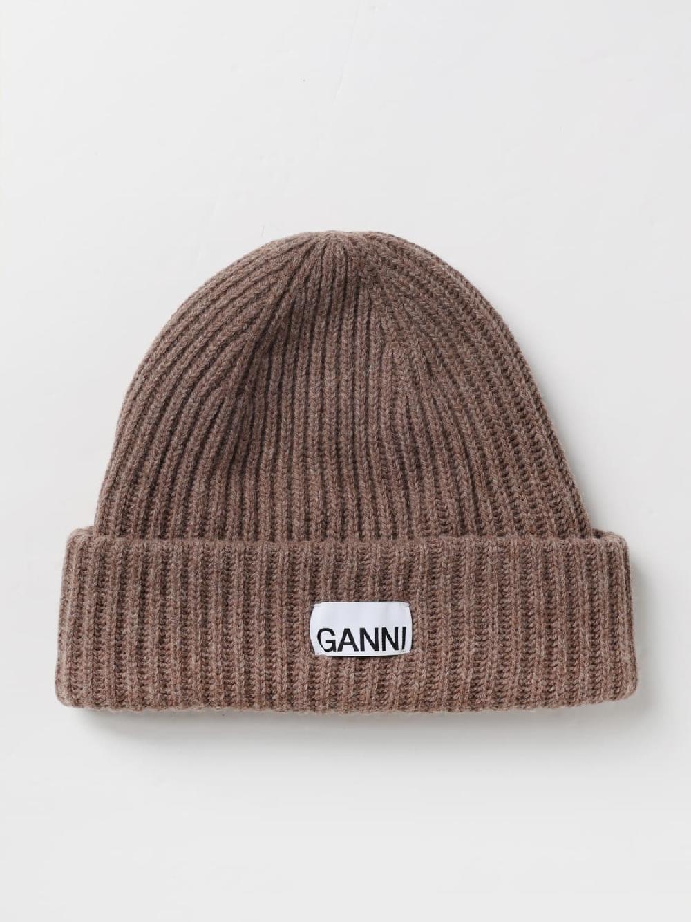 Giglio Cappello Ganni in misto lana riciclata