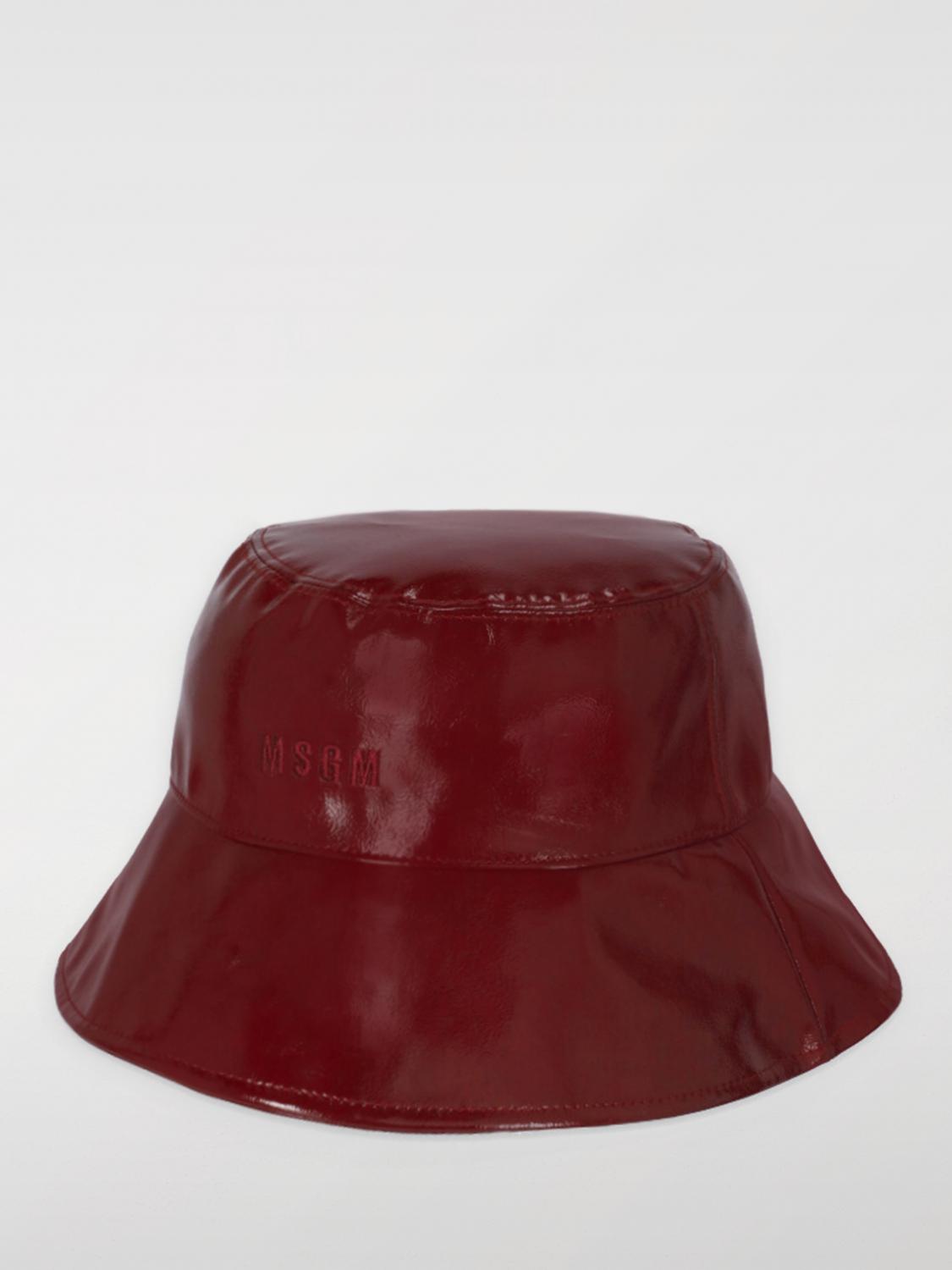 Giglio Cappello MSGM in vernice con logo ricamato