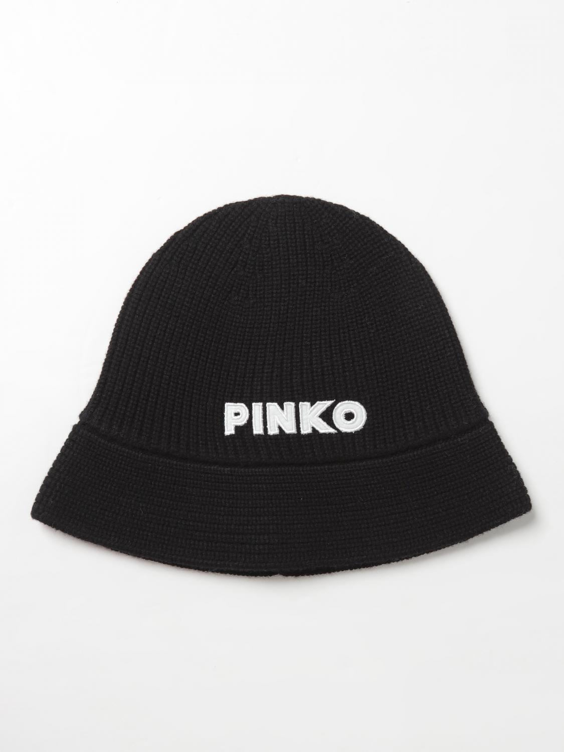Giglio Cappello Pinko in maglia con logo ricamato