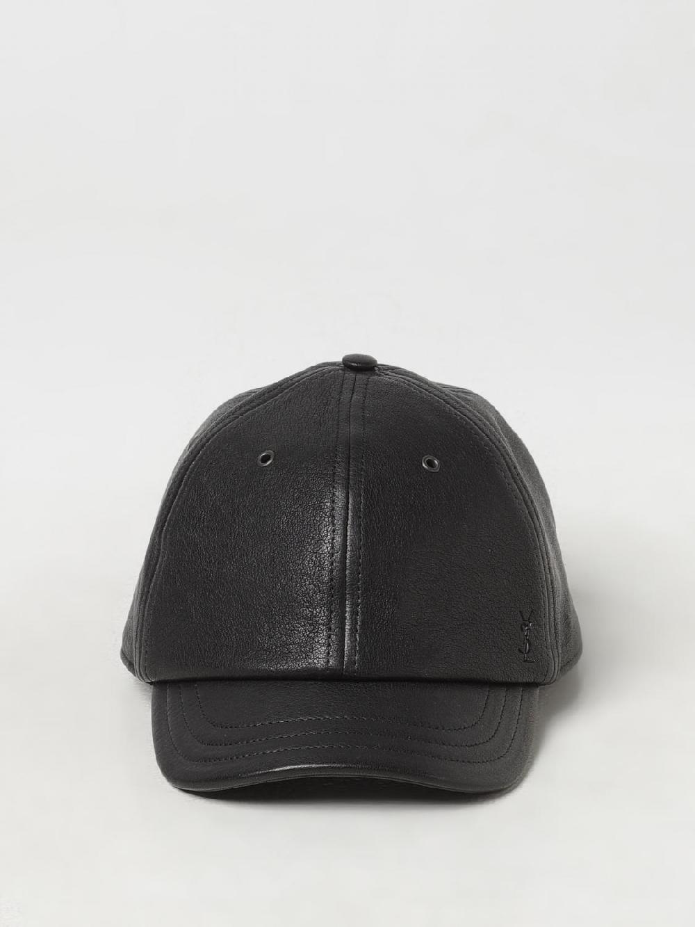 Giglio Cappello Saint Laurent In Pelle A Grana