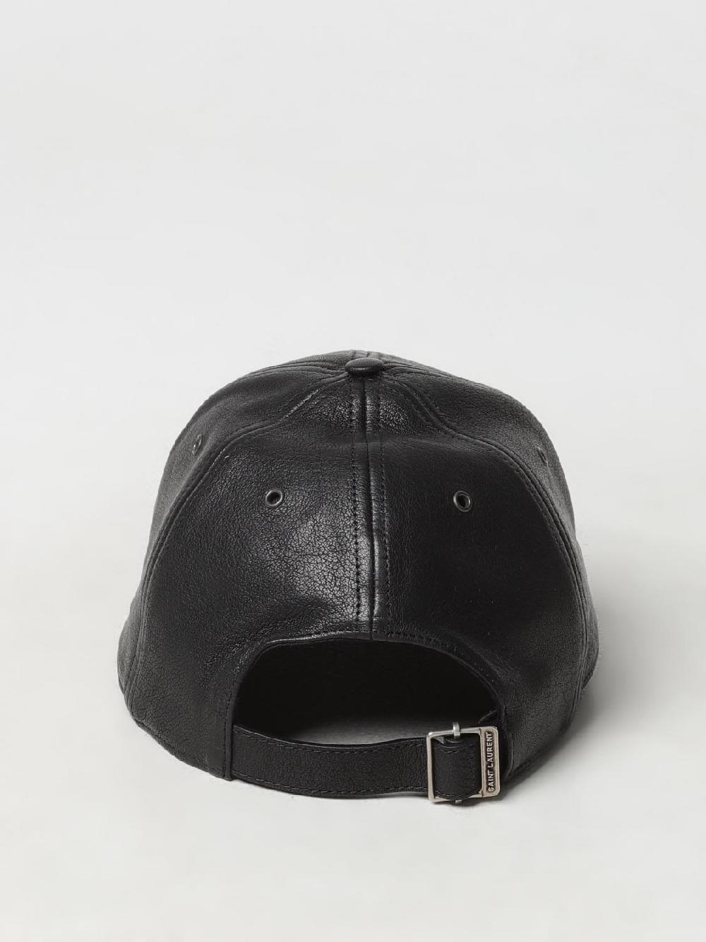 Giglio Cappello Saint Laurent In Pelle A Grana