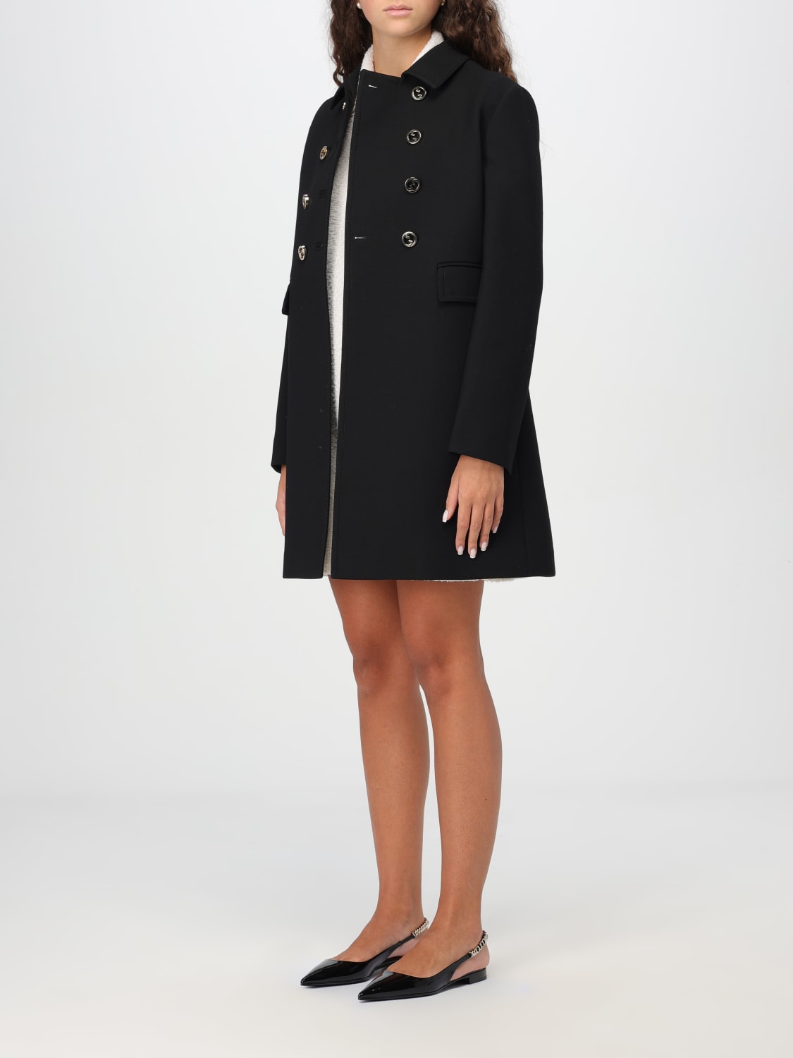 Giglio Cappotto A Doppiopetto Gucci In Misto Lana