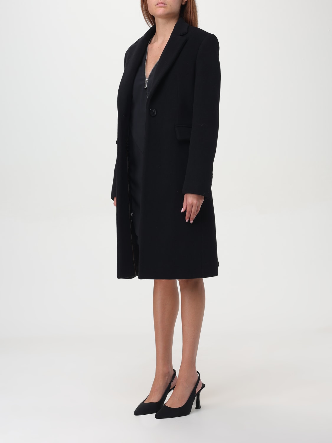 Giglio Cappotto A Monopetto Pinko In Misto Lana