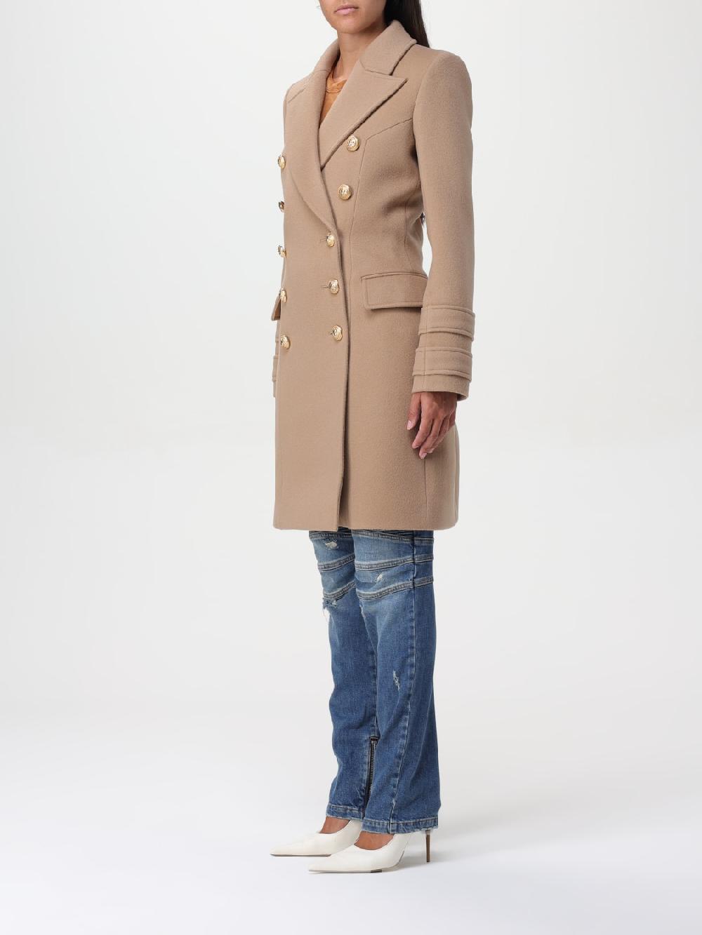 Giglio Cappotto Balmain In Lana E Cashmere