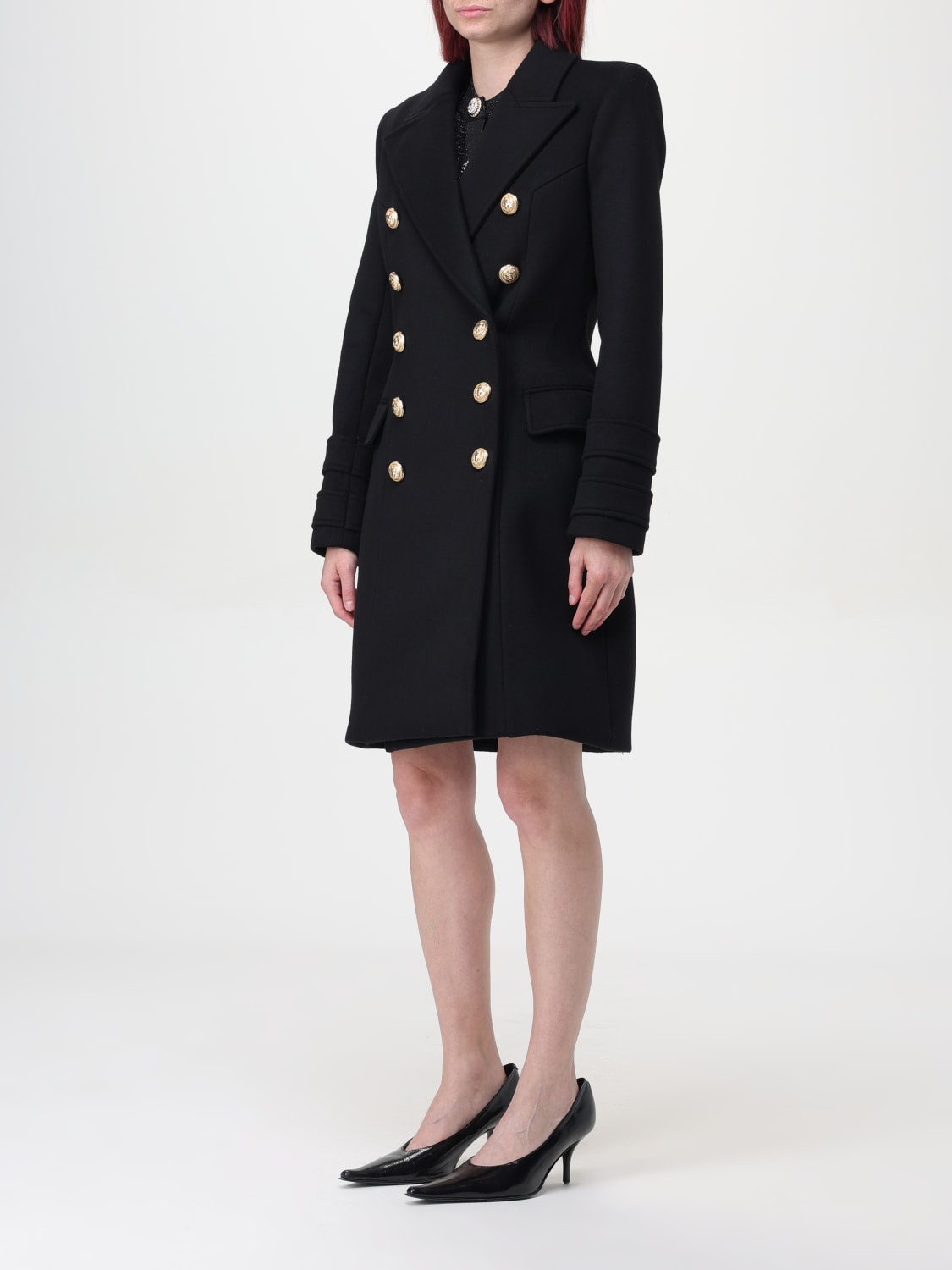 Giglio Cappotto Balmain In Lana E Cashmere