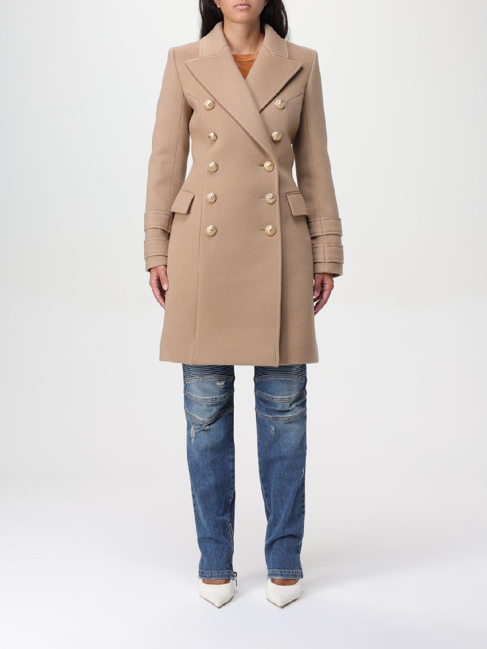 Giglio Cappotto Balmain in lana e cashmere