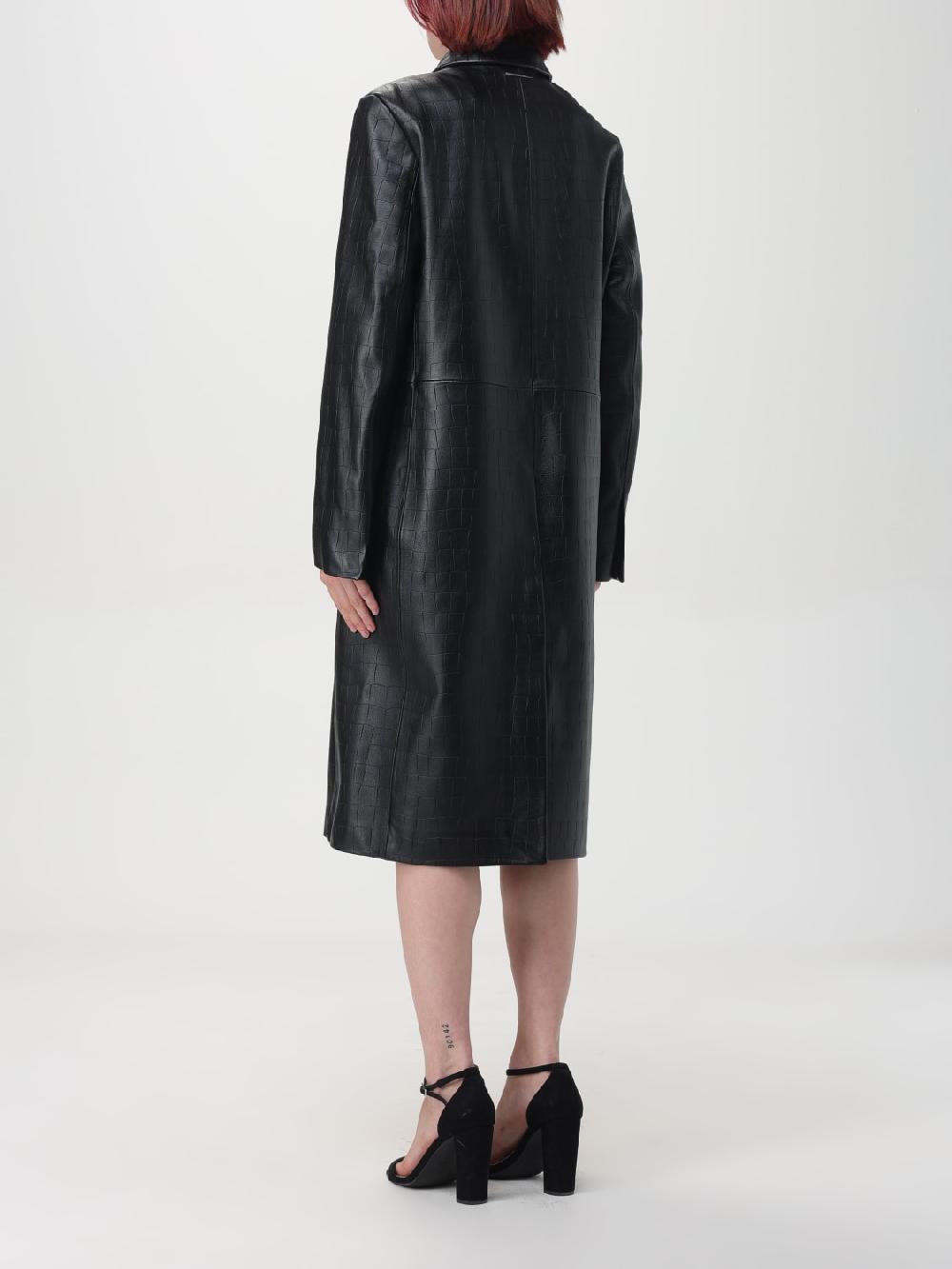 Giglio Cappotto Calvin Klein In Pelle Stampa Cocco