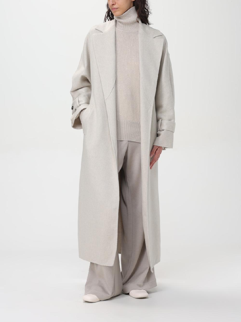 Giglio Cappotto Con Cintura Brunello Cucinelli