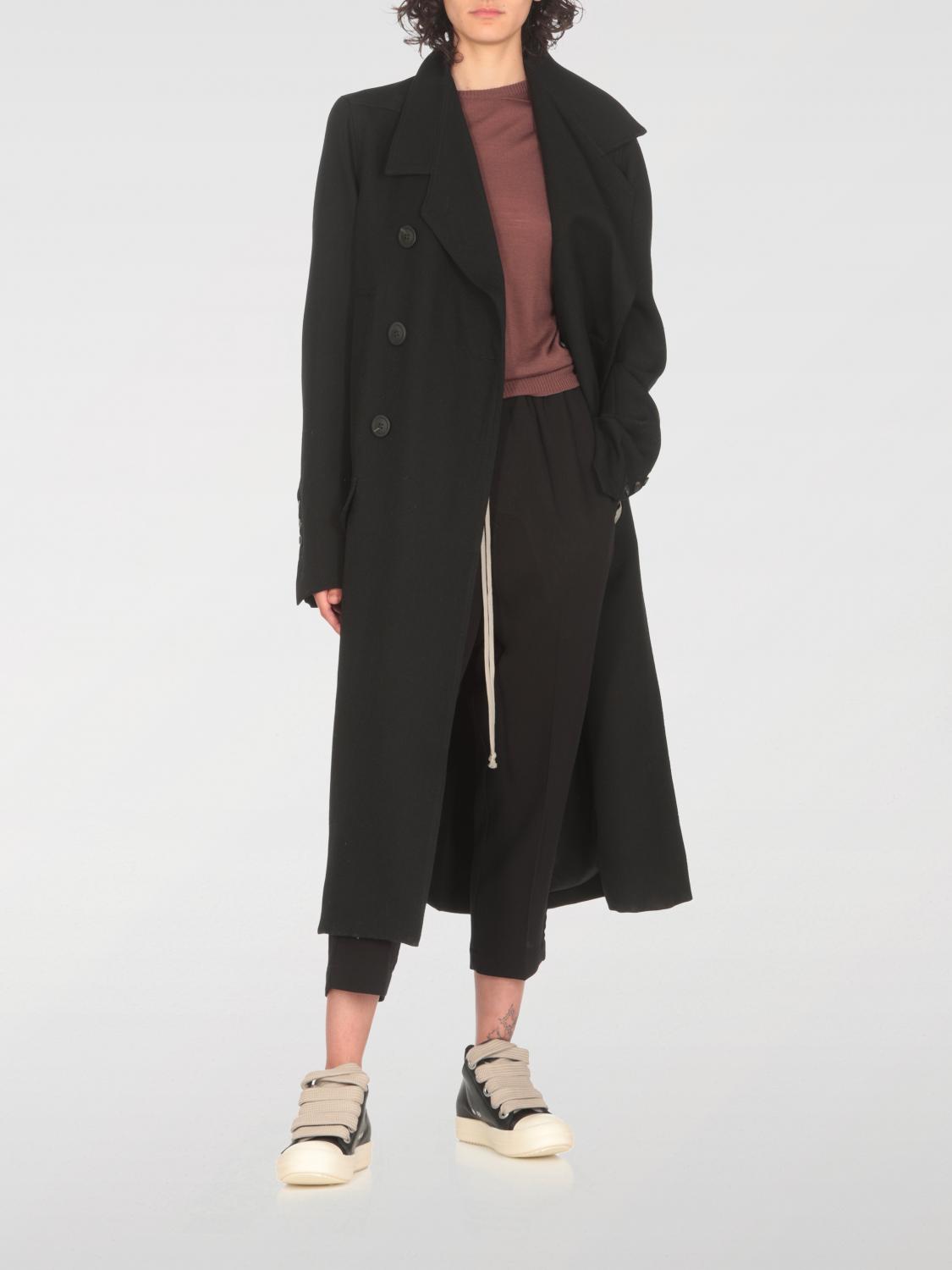 Giglio Cappotto Doppiopetto Rick Owens In Lana