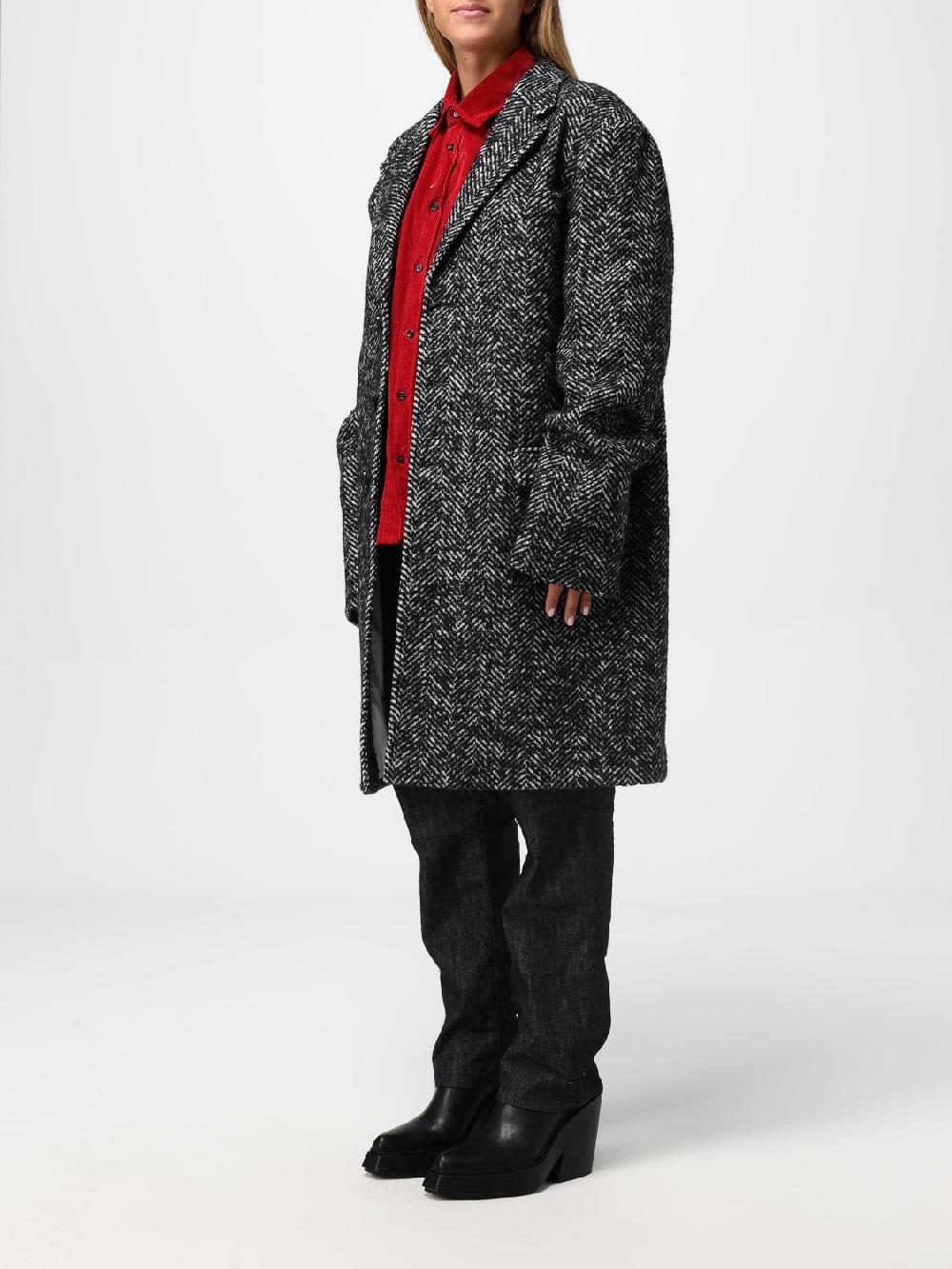 Giglio Cappotto Dsquared2 In Panno Di Misto Lana