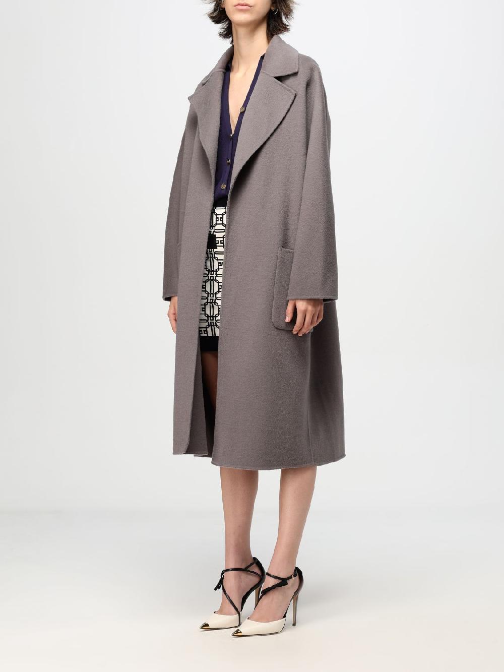 Giglio Cappotto Elisabetta Franchi In Lana