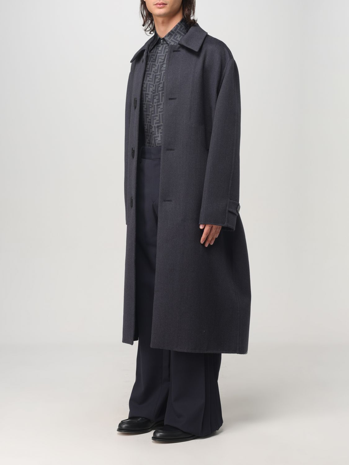 Giglio Cappotto Fendi In Lana Vergine