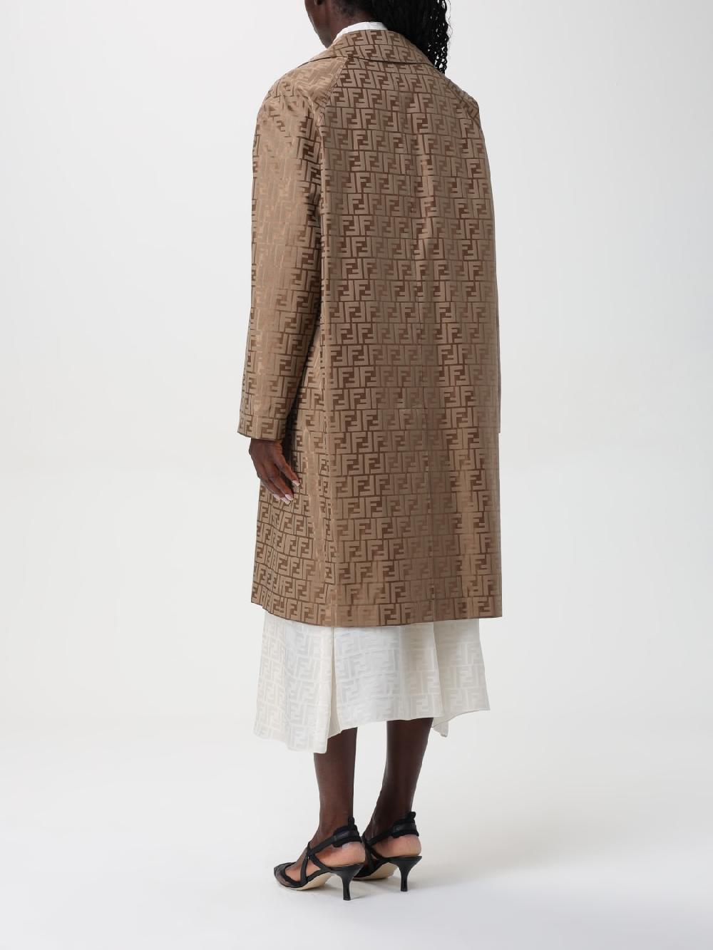 Giglio Cappotto FF Fendi In Misto Cotone