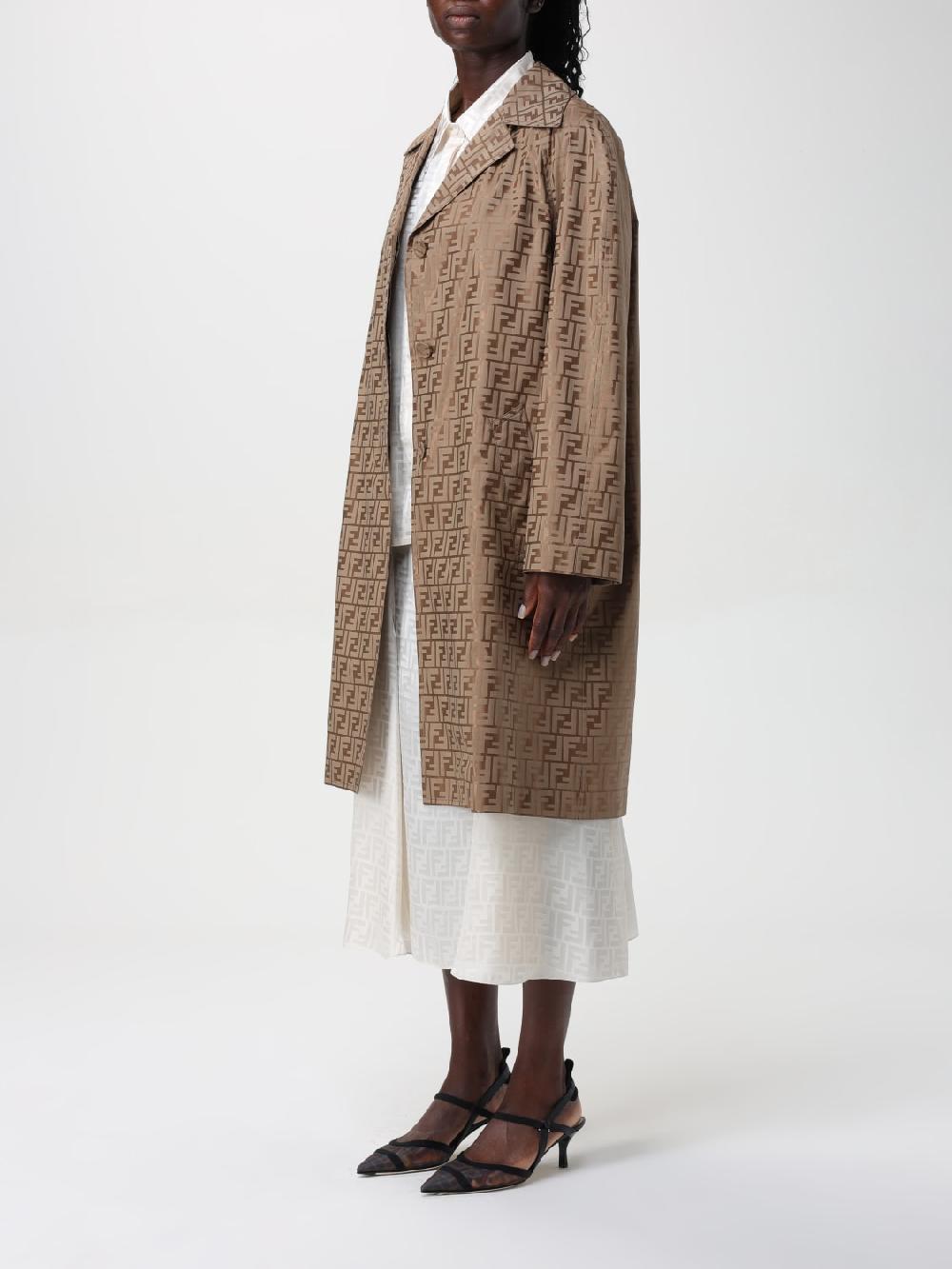 Giglio Cappotto FF Fendi In Misto Cotone