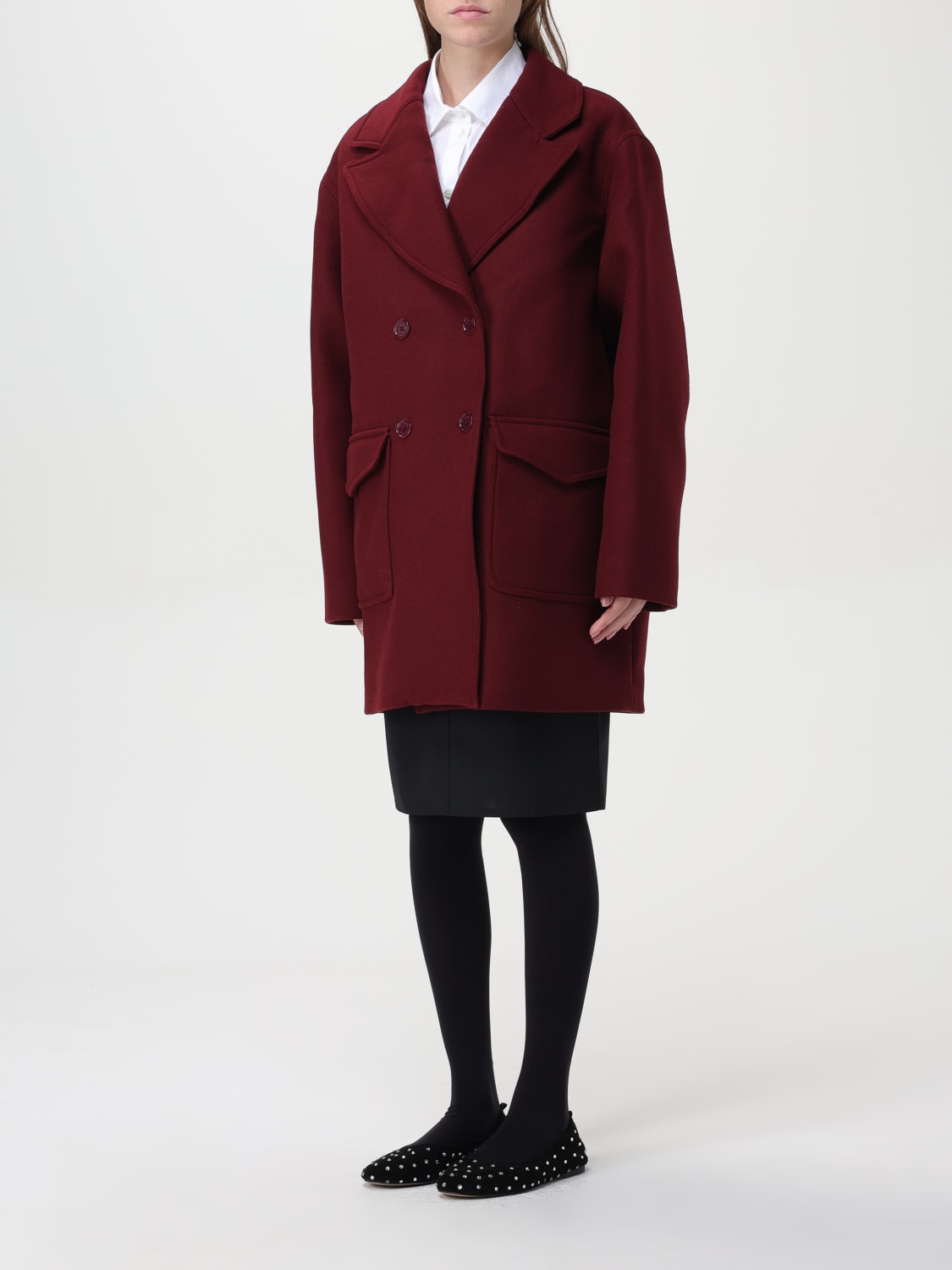 Giglio Cappotto In Misto Lana Moschino Jeans