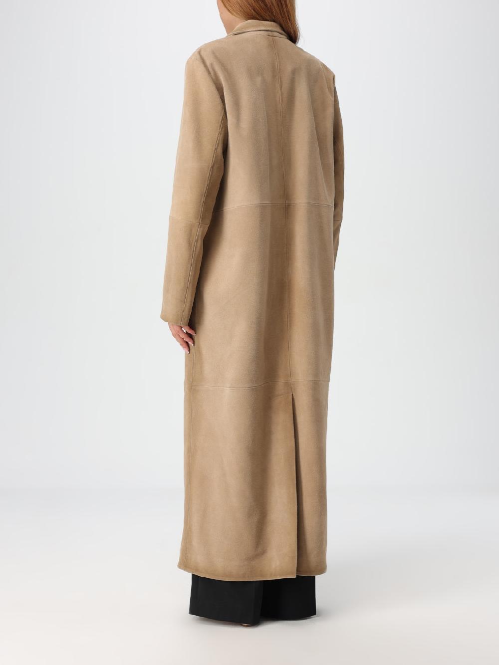 Giglio Cappotto Lungo Alysi In Pelle Scamosciata