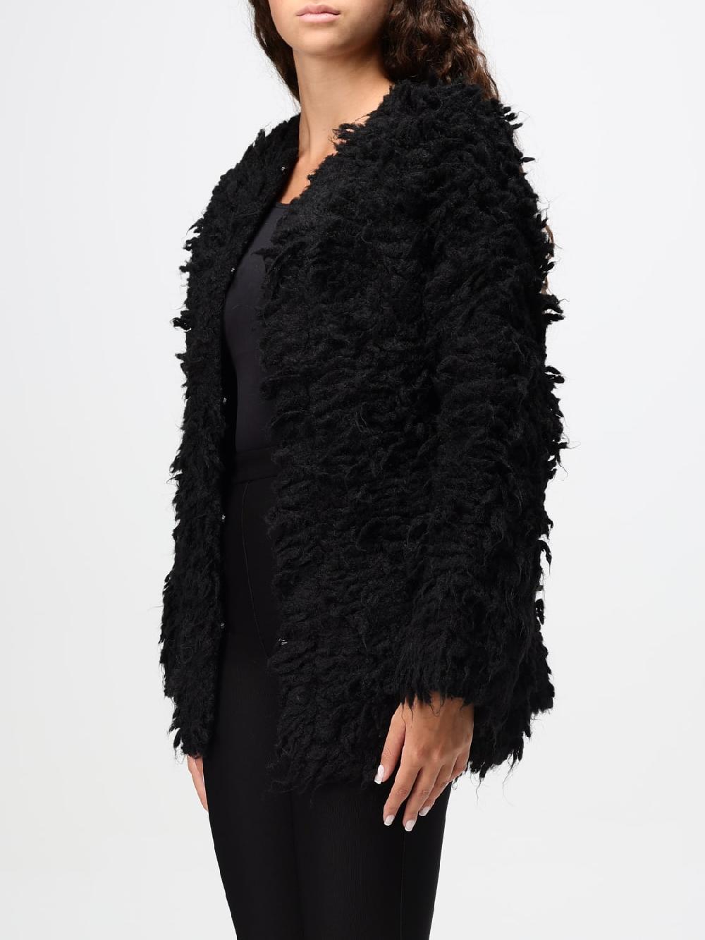 Giglio Cappotto Pinko In Shearling Di Misto Lana