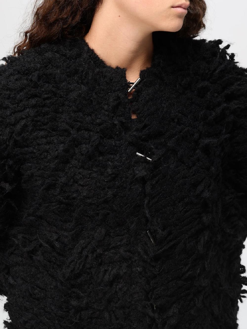 Giglio Cappotto Pinko In Shearling Di Misto Lana