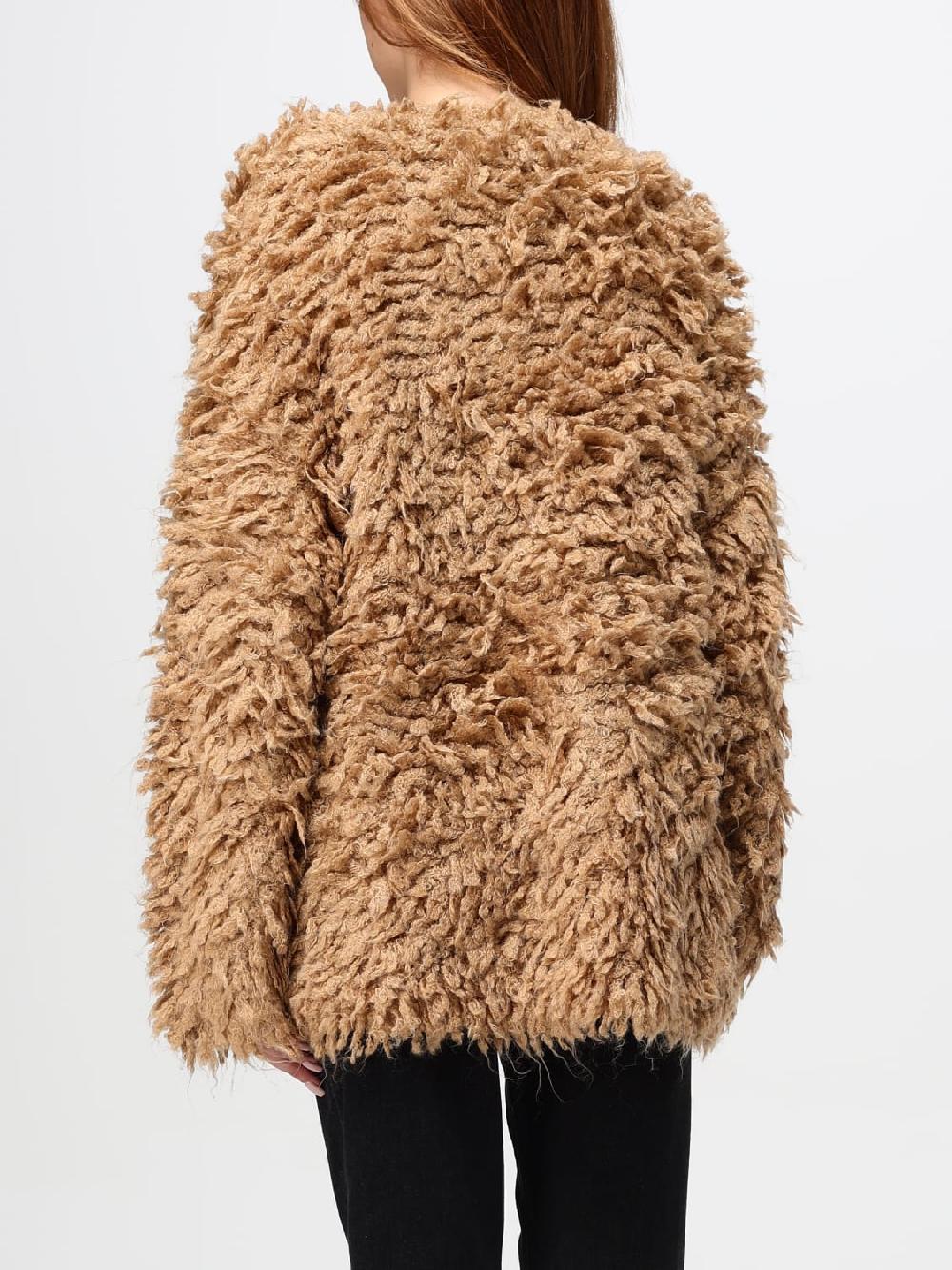 Giglio Cappotto Pinko In Shearling Di Misto Lana