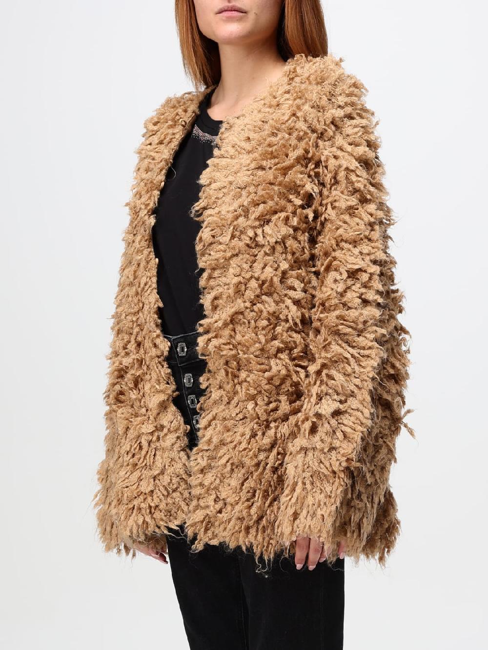 Giglio Cappotto Pinko In Shearling Di Misto Lana
