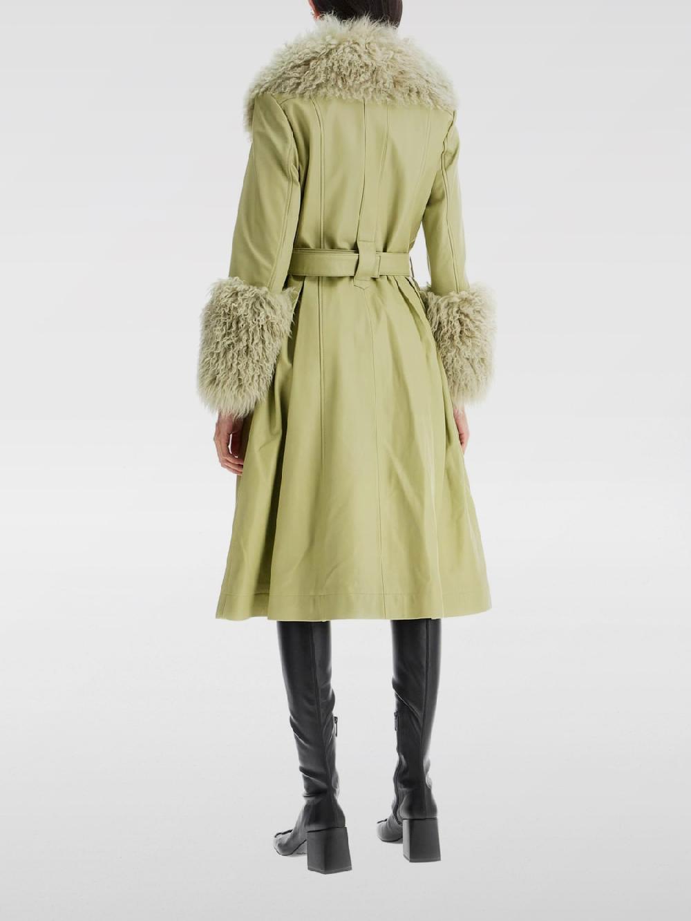 Giglio Cappotto Saks Potts In Pelle E Shearling