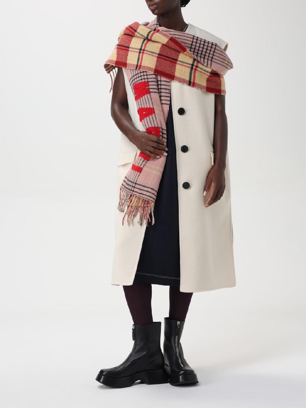 Giglio Cappotto Smanicato Con Ricamo Logo Marni