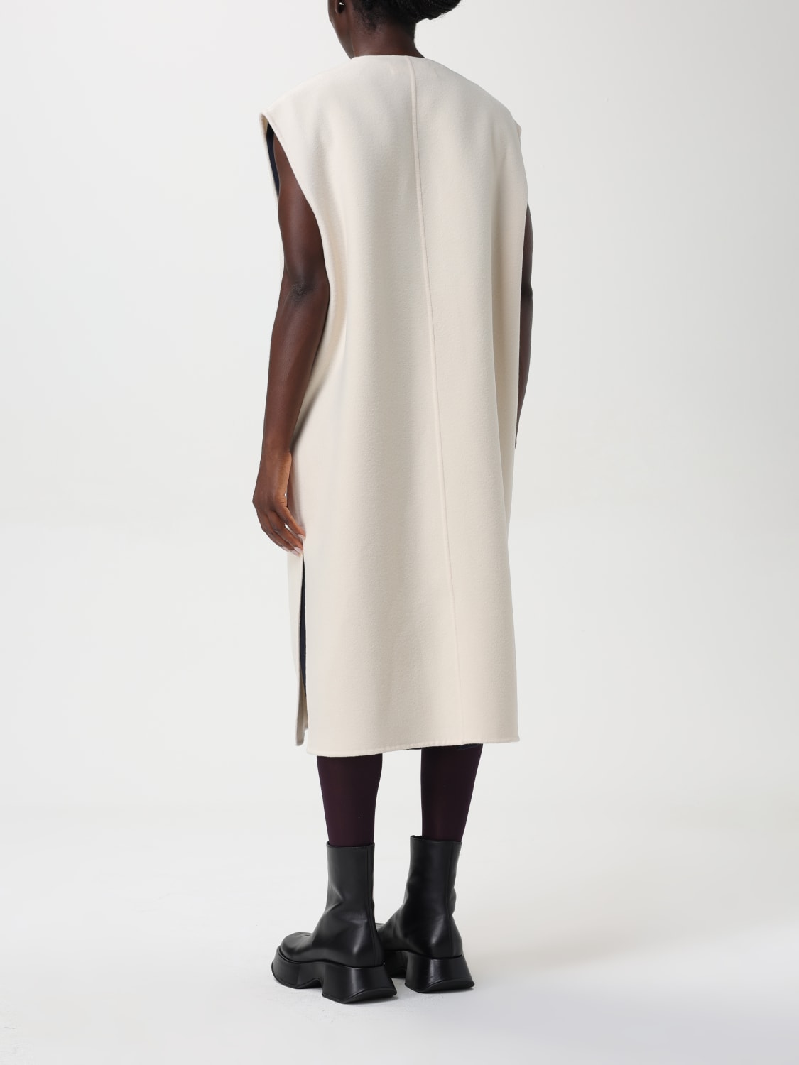 Giglio Cappotto Smanicato Con Ricamo Logo Marni