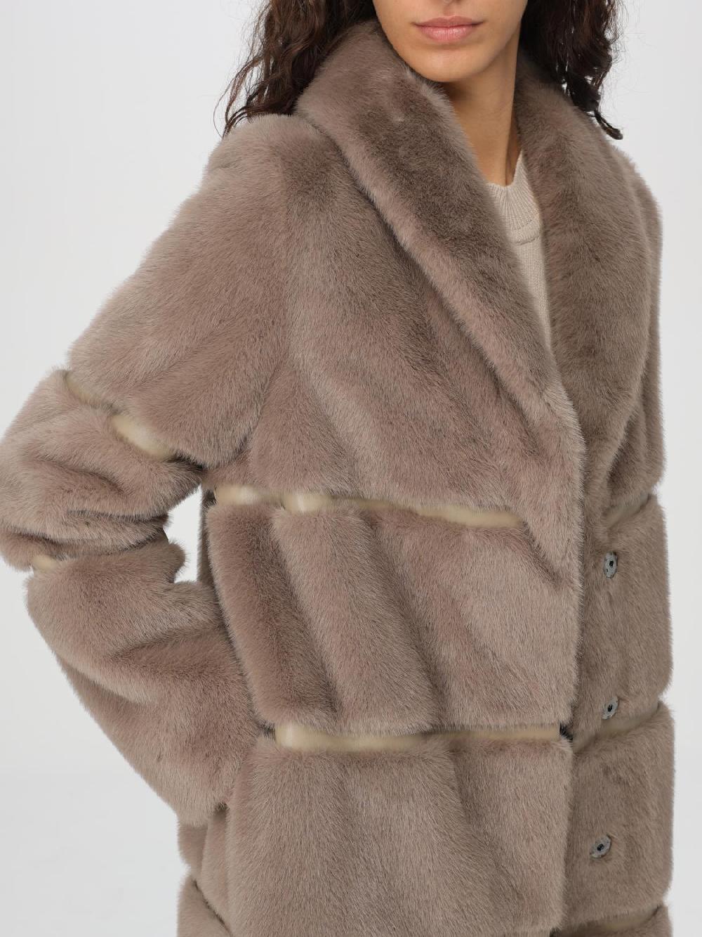 Giglio Cappotto Twinset In Pelliccia Sintetica