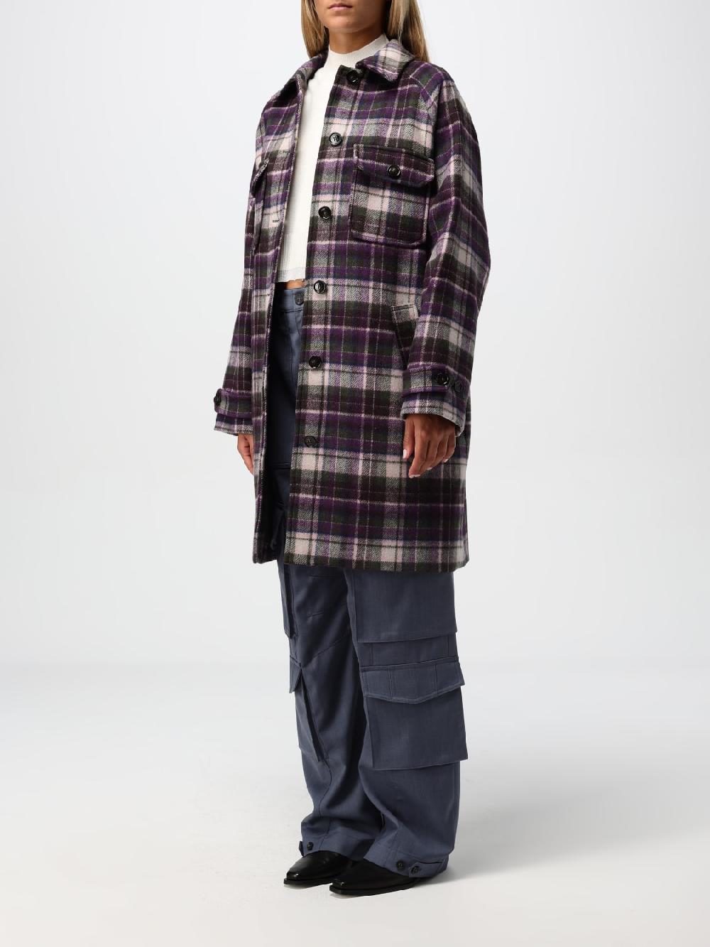Giglio Cappotto Woolrich In Misto Lana Check