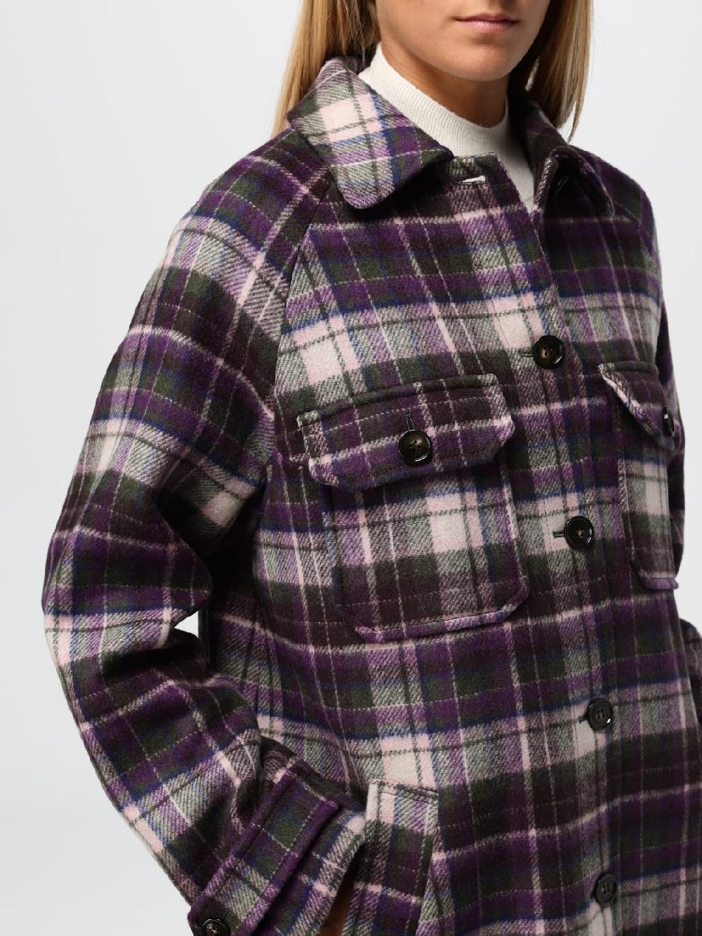 Giglio Cappotto Woolrich In Misto Lana Check