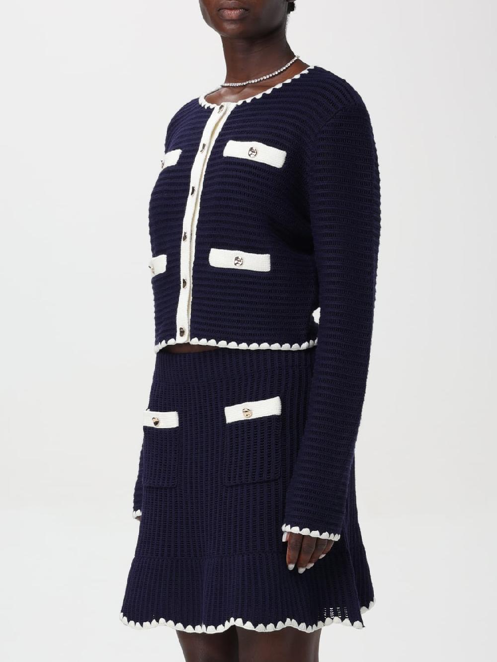 Giglio Cardigan A Girocollo Crochet Self-Portrait