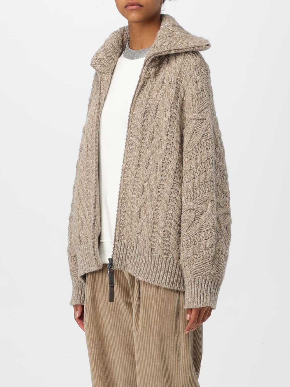 Giglio Cardigan Con Zip Brunello Cucinelli