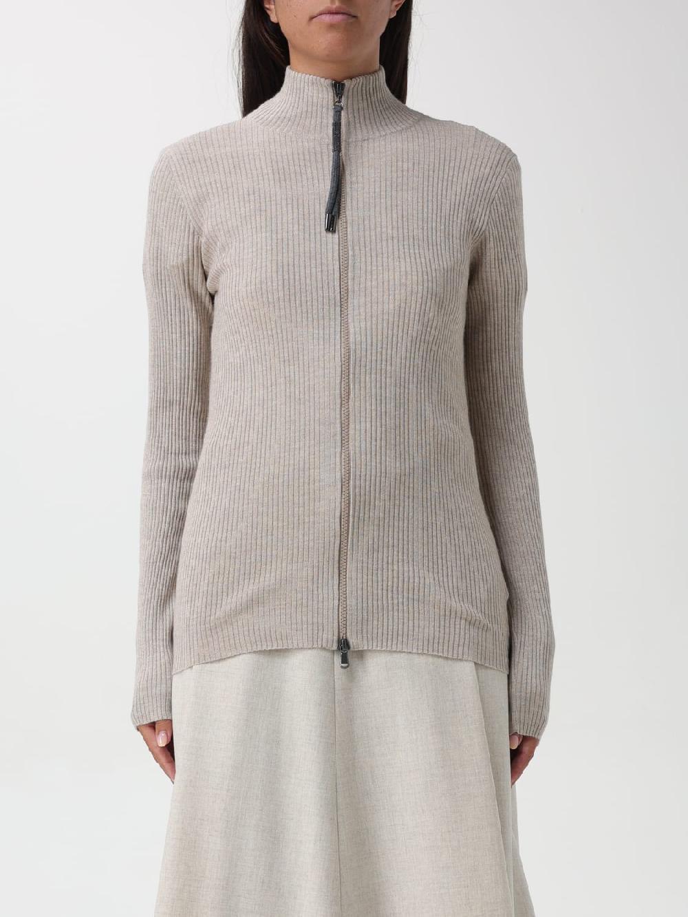 Giglio Cardigan con zip Brunello Cucinelli