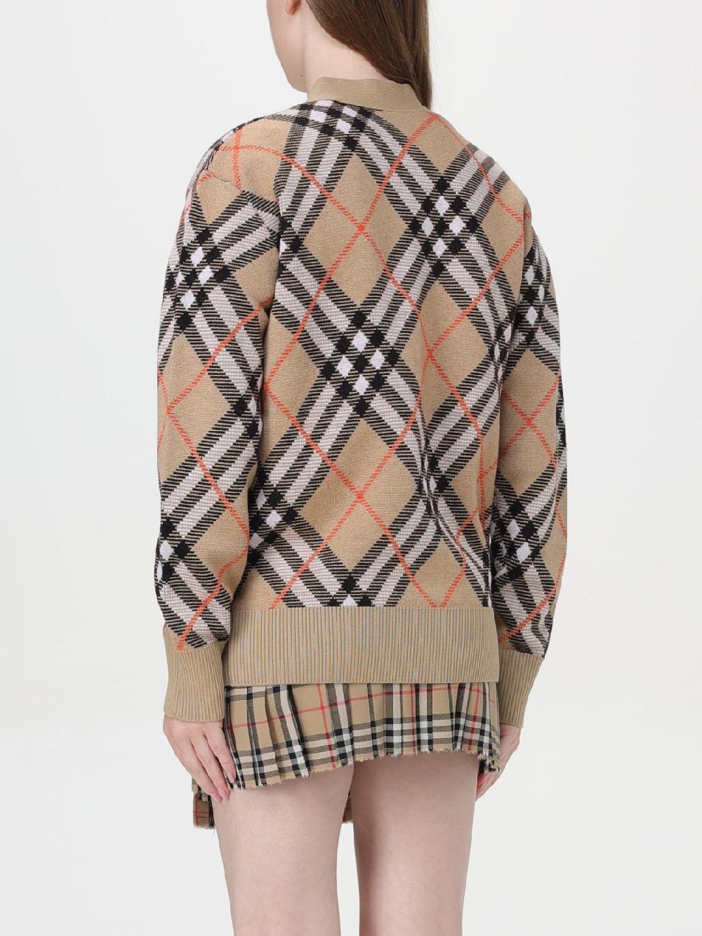 Giglio Cardigan Di Lana Check Burberry