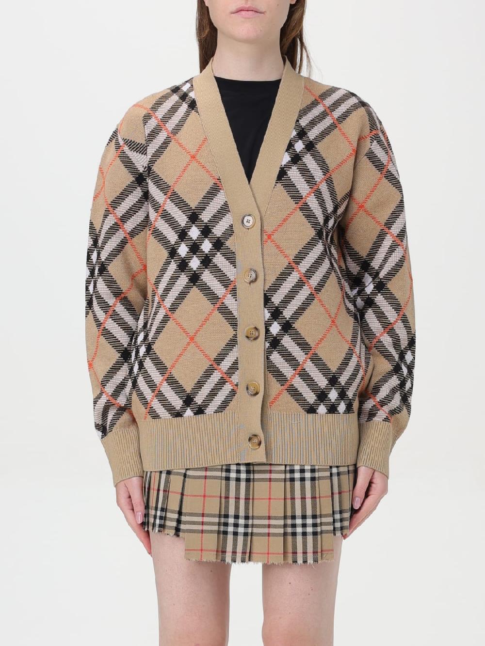 Giglio Cardigan di lana check Burberry