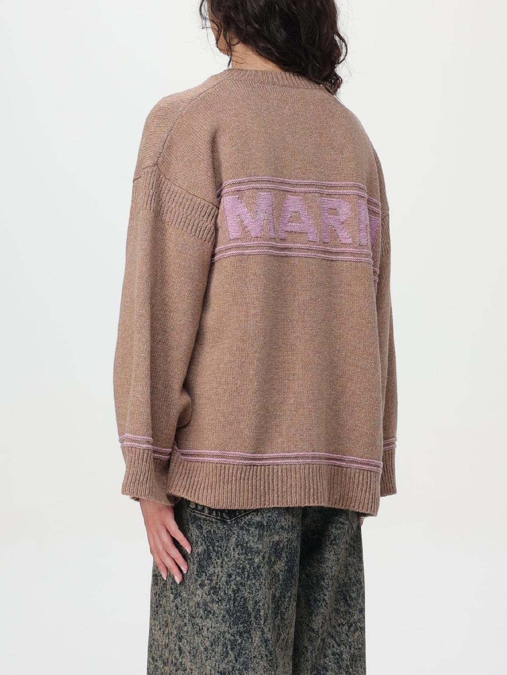 Giglio Cardigan Di Lana Con Logo Posteriore Marni