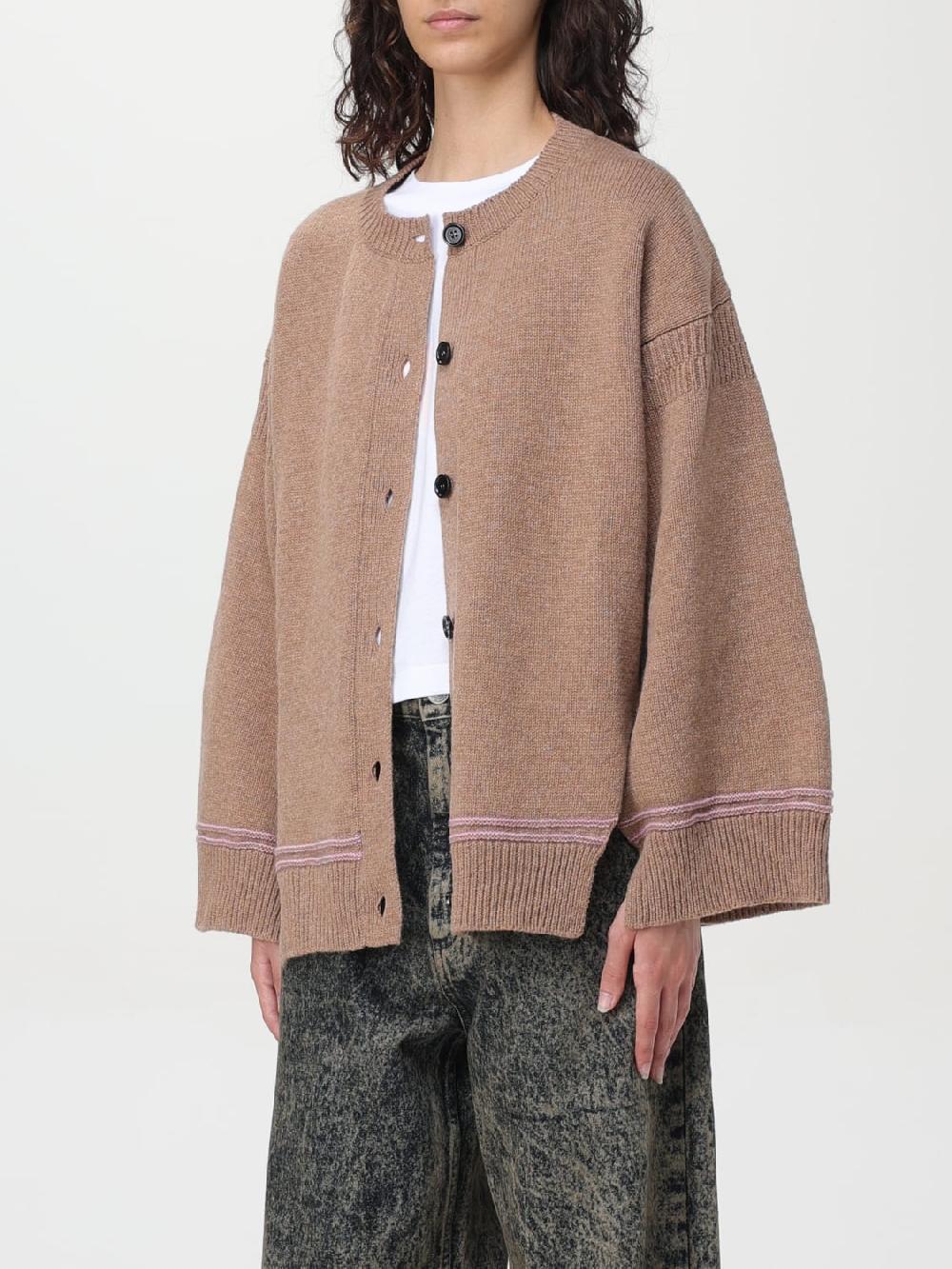 Giglio Cardigan Di Lana Con Logo Posteriore Marni
