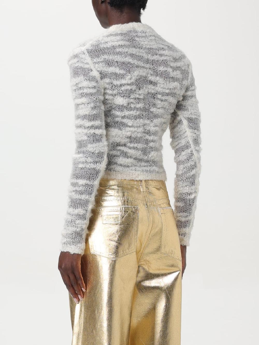 Giglio Cardigan Di Lana Crop Ganni