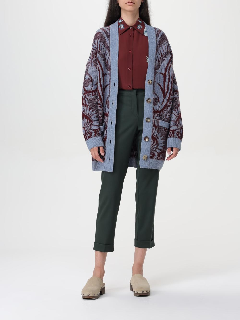 Giglio Cardigan Di Lana Paisley Etro