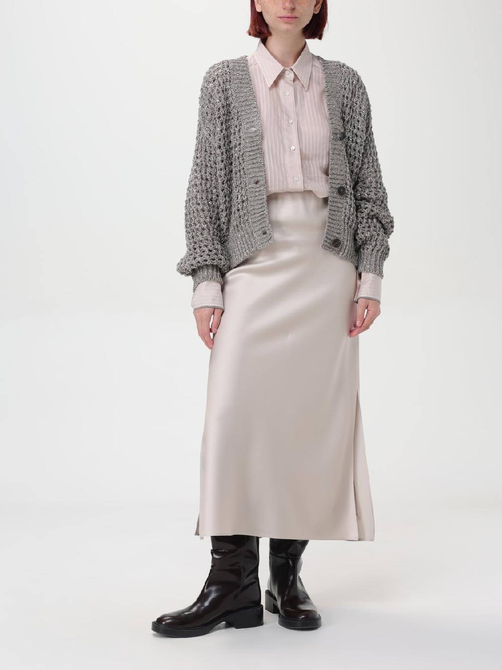 Giglio Cardigan Di Lino E Seta Brunello Cucinelli