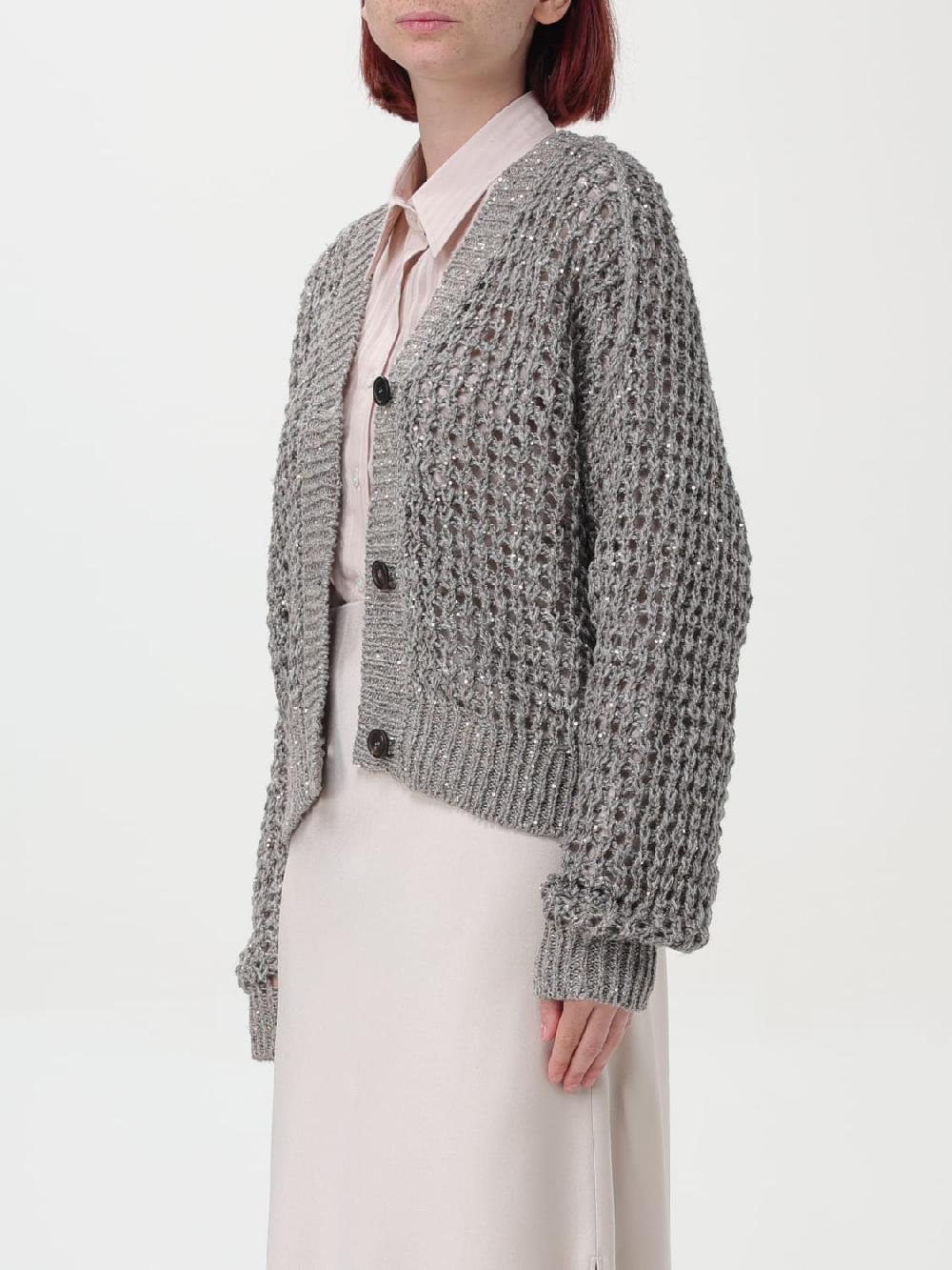 Giglio Cardigan Di Lino E Seta Brunello Cucinelli