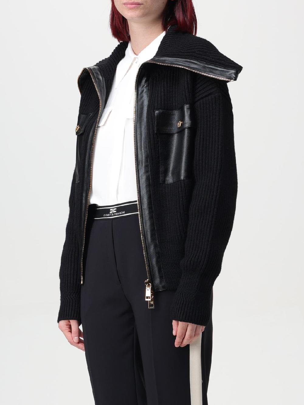Giglio Cardigan Elisabetta Franchi In Lana A Coste