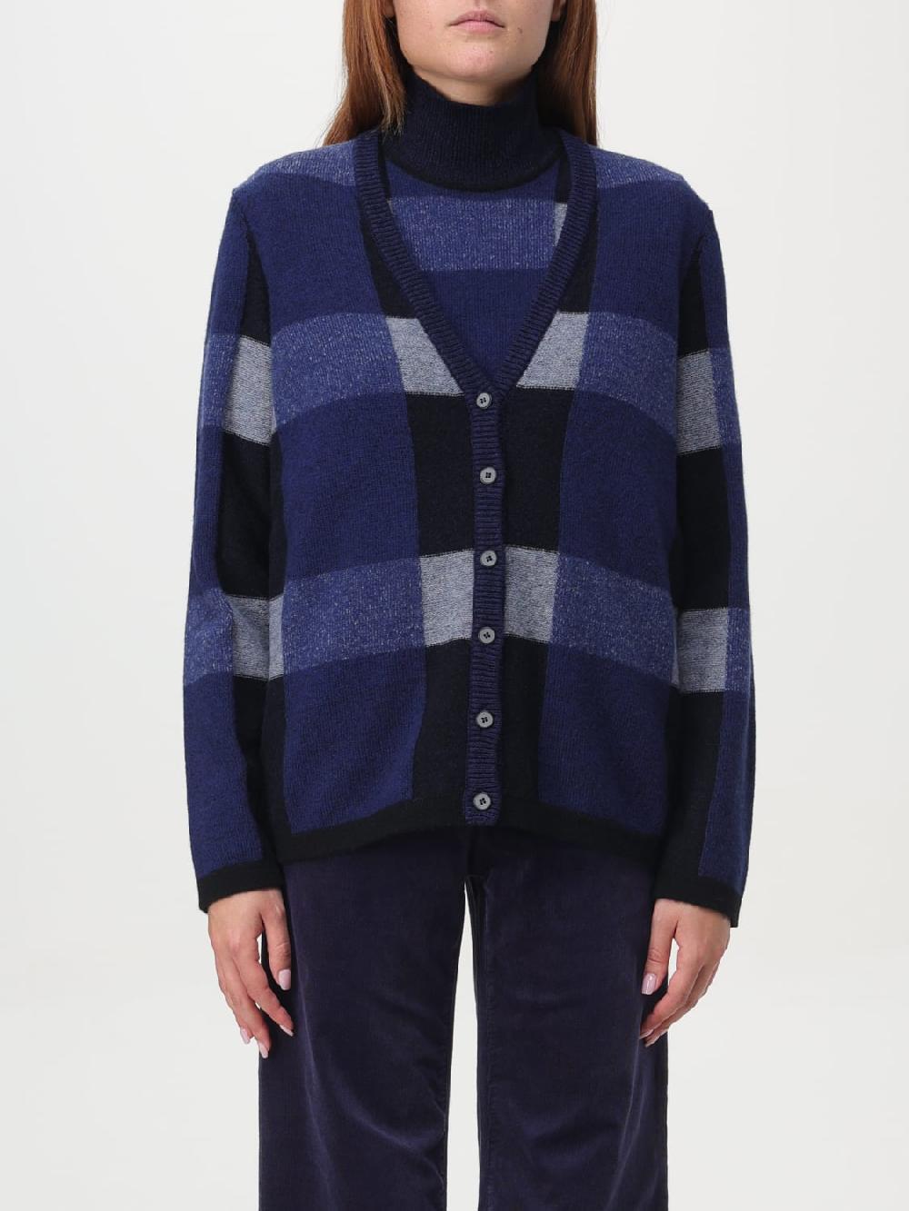 Giglio Cardigan Emporio Armani in lana a quadri