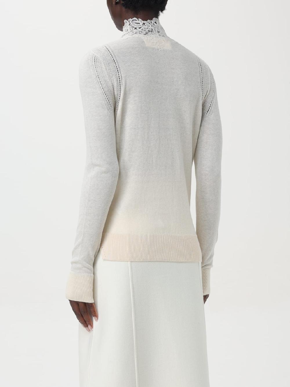 Giglio Cardigan Ermanno Scervino In Cotone E Pizzo