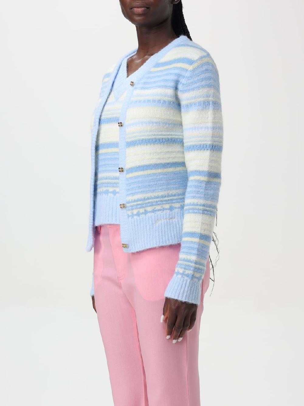 Giglio Cardigan In Alpaca A Righe Ganni