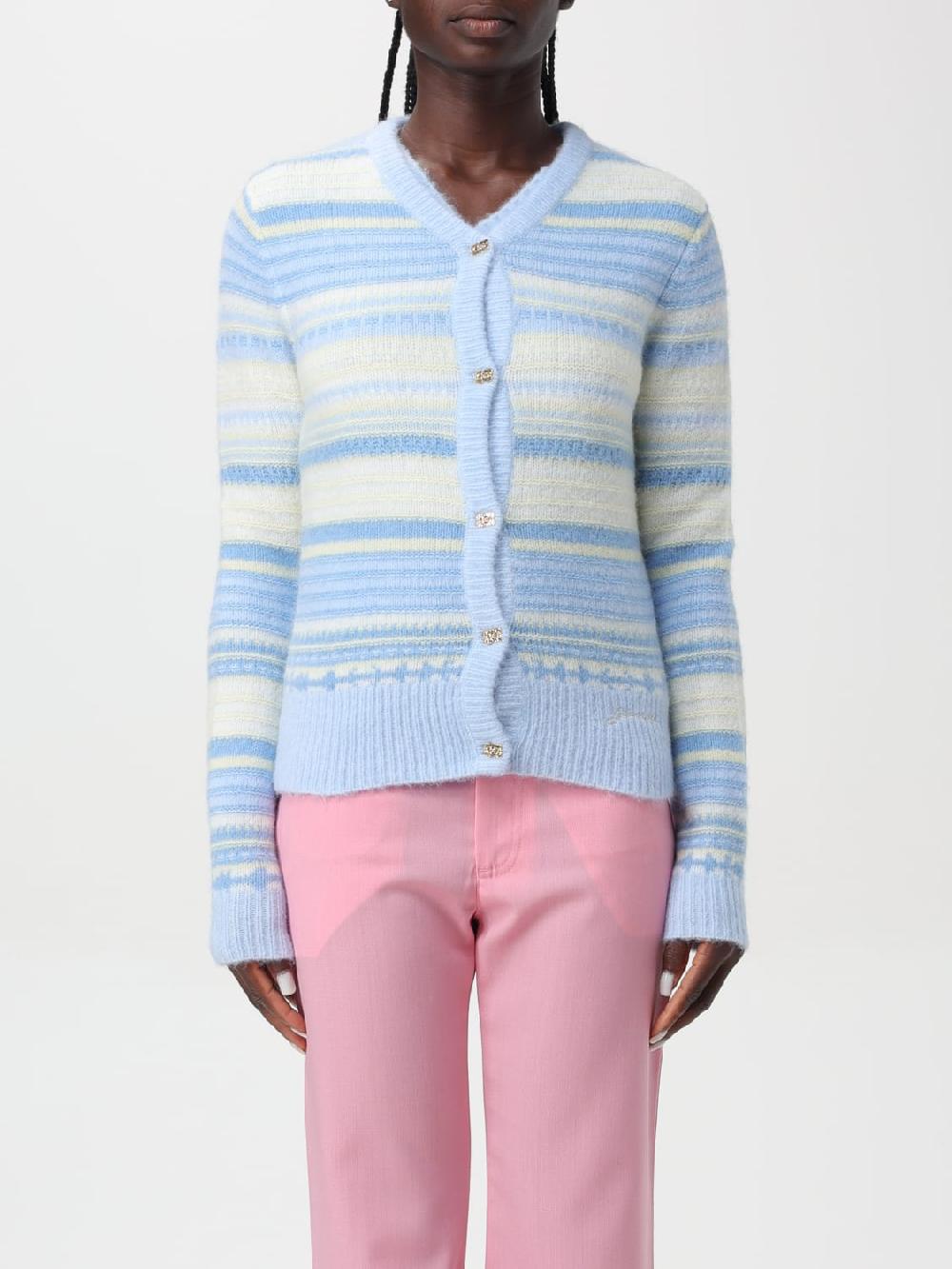 Giglio Cardigan in Alpaca a righe Ganni
