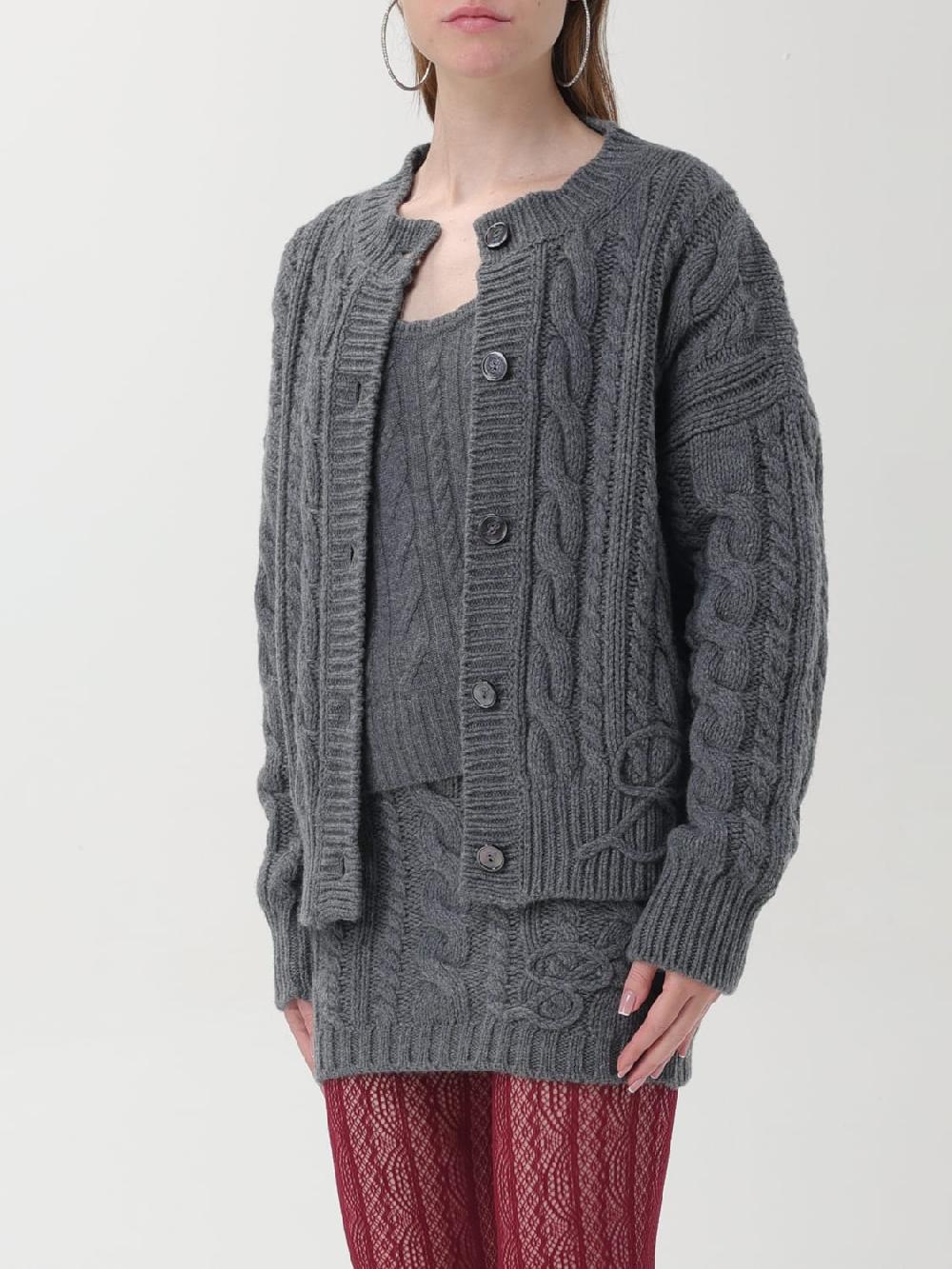 Giglio Cardigan In Cashmere A Trecce Blumarine