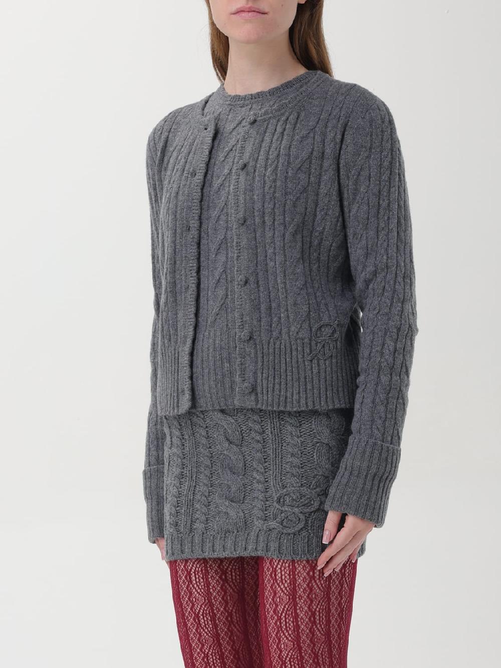 Giglio Cardigan In Cashmere A Trecce Blumarine