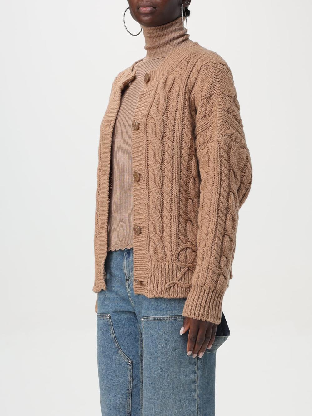 Giglio Cardigan In Cashmere A Trecce Blumarine