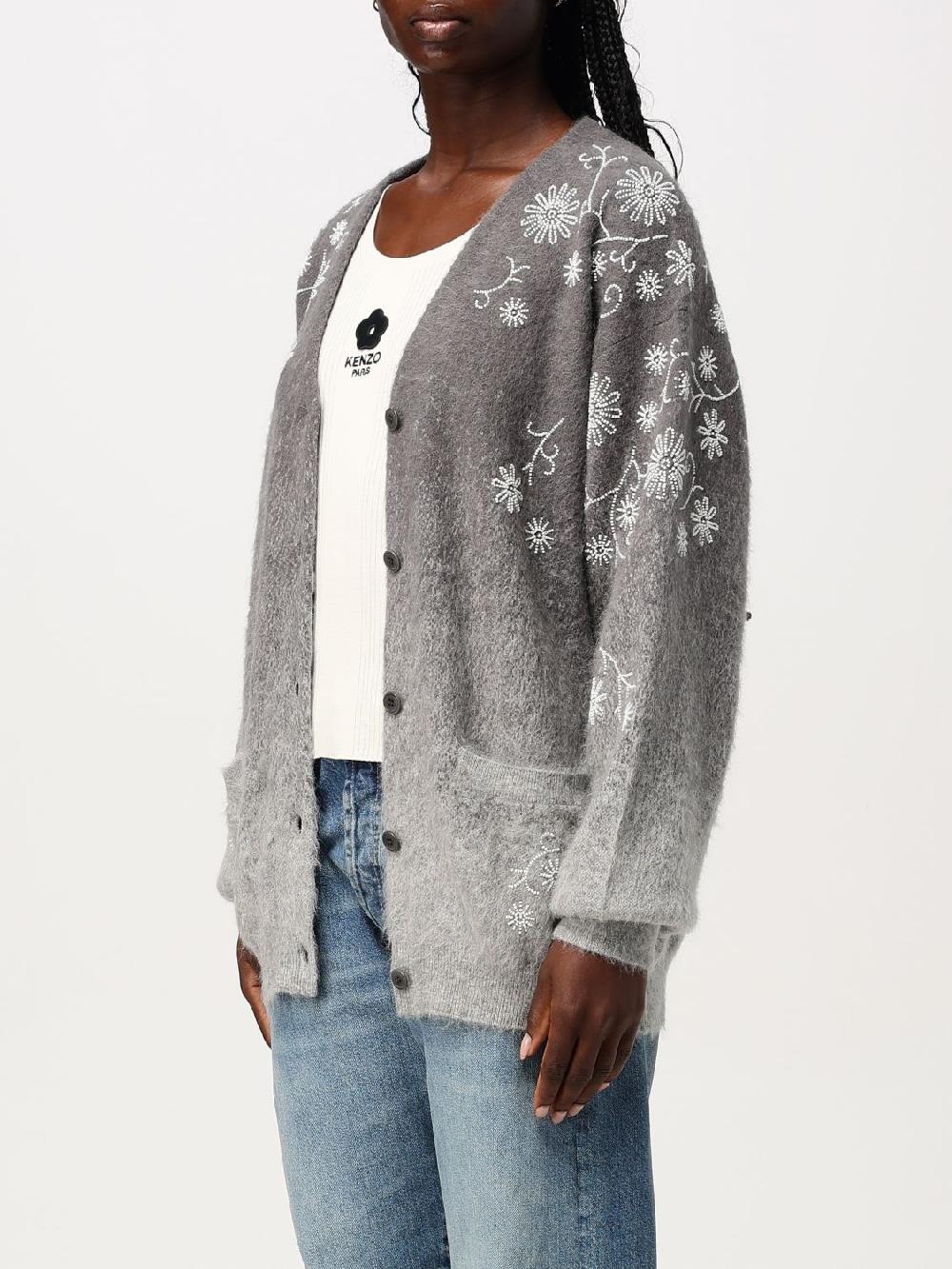 Giglio Cardigan Kenzo In Misto Lana D'Alpaca